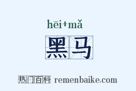 黑马是什么意思的图片